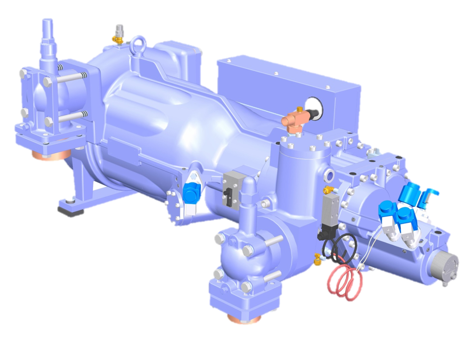 semi hermetic cooling deivce compressors