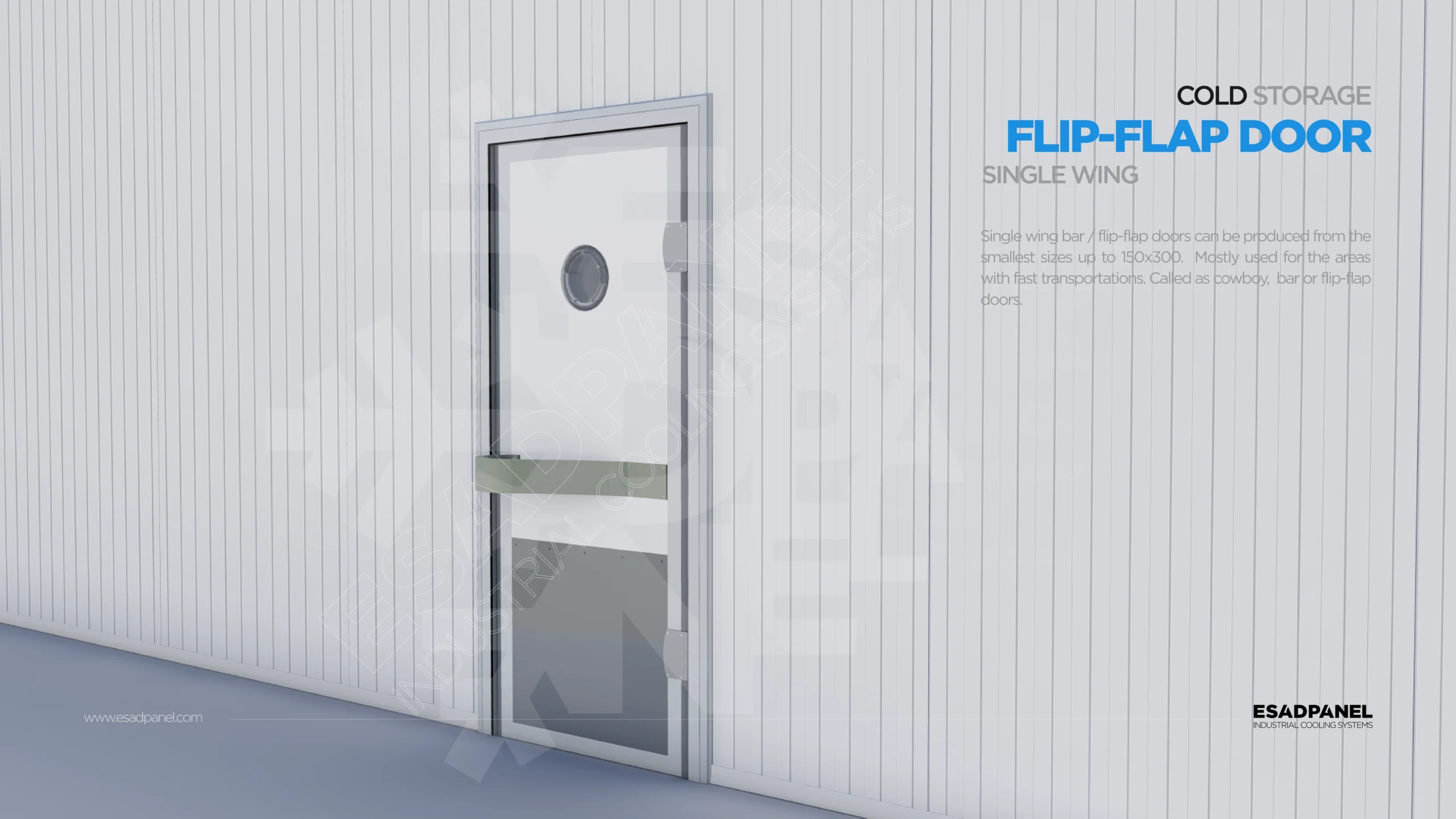 Single Wing Bar Door 10 Cold Room Door, Cold Storage Door, Freezer Door, Insulated Door, Isolated Door, Frigo Door, Refrigeration Door
