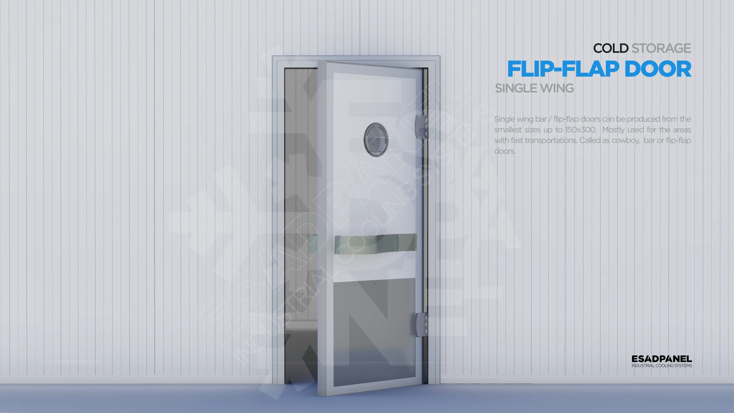 Single Wing Bar Door 11 Cold Room Door, Cold Storage Door, Freezer Door, Insulated Door, Isolated Door, Frigo Door, Refrigeration Door