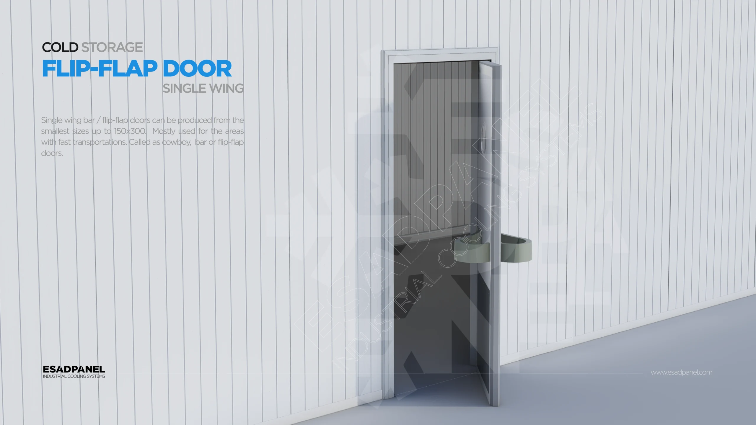 Single Wing Bar Door 12 Cold Room Door, Cold Storage Door, Freezer Door, Insulated Door, Isolated Door, Frigo Door, Refrigeration Door