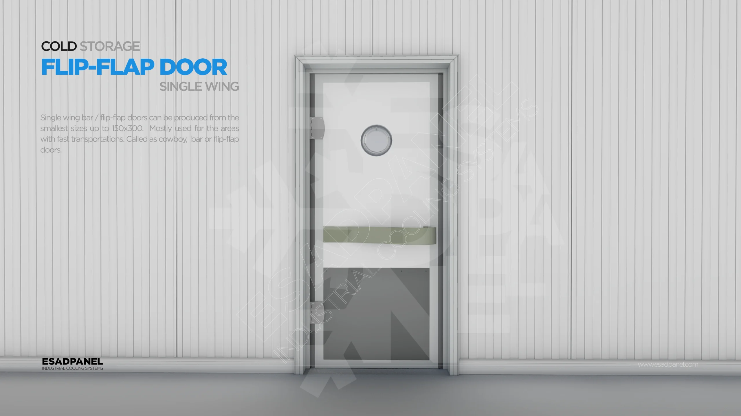 Single Wing Bar Door 13 Cold Room Door, Cold Storage Door, Freezer Door, Insulated Door, Isolated Door, Frigo Door, Refrigeration Door