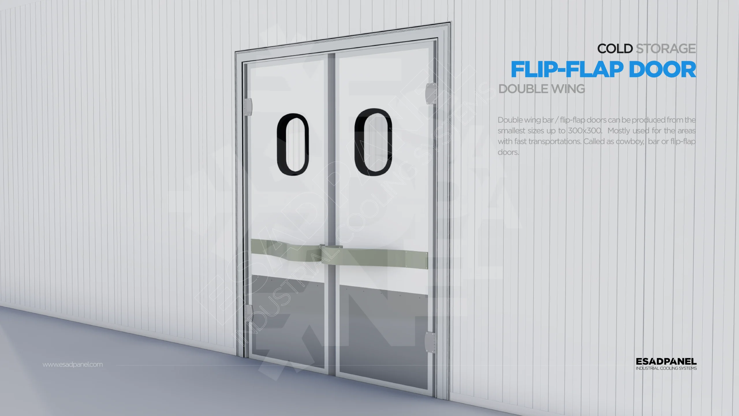 Double Wing Bar Door 22 Cold Room Door, Cold Storage Door, Freezer Door, Insulated Door, Isolated Door, Frigo Door, Refrigeration Door