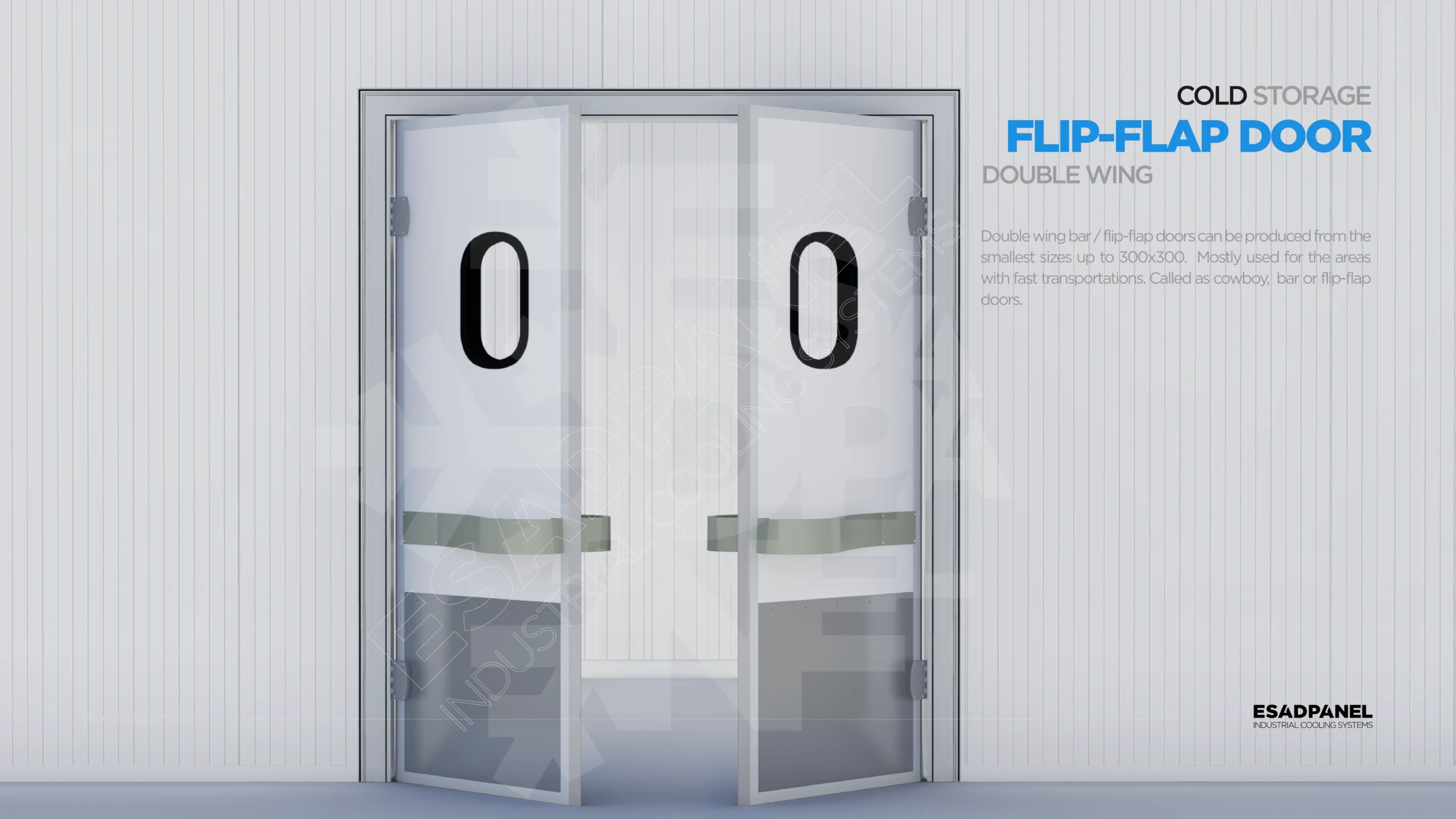 Double Wing Bar Door 23 Cold Room Door, Cold Storage Door, Freezer Door, Insulated Door, Isolated Door, Frigo Door, Refrigeration Door