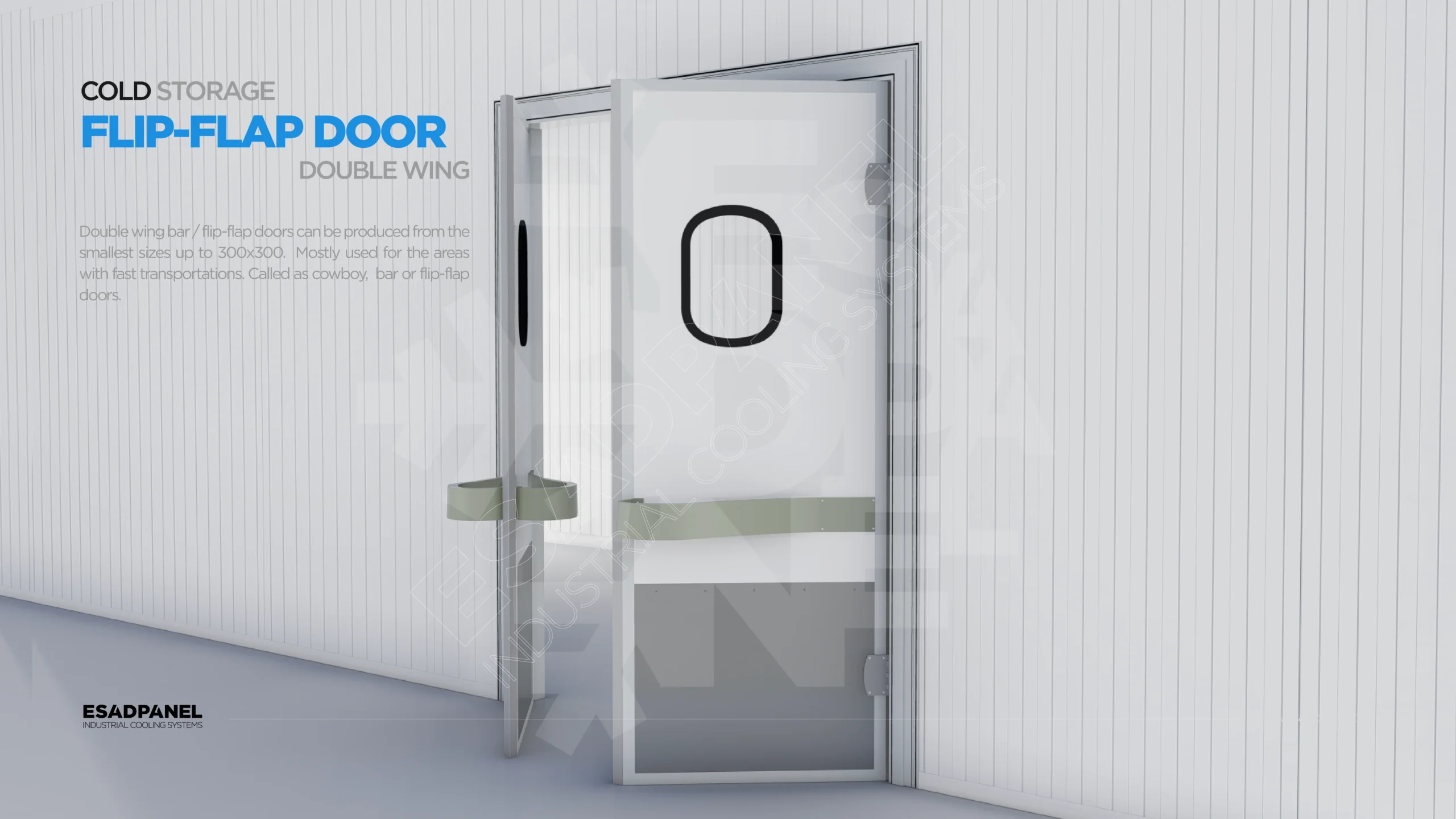Double Wing Bar Door 24 Cold Room Door, Cold Storage Door, Freezer Door, Insulated Door, Isolated Door, Frigo Door, Refrigeration Door