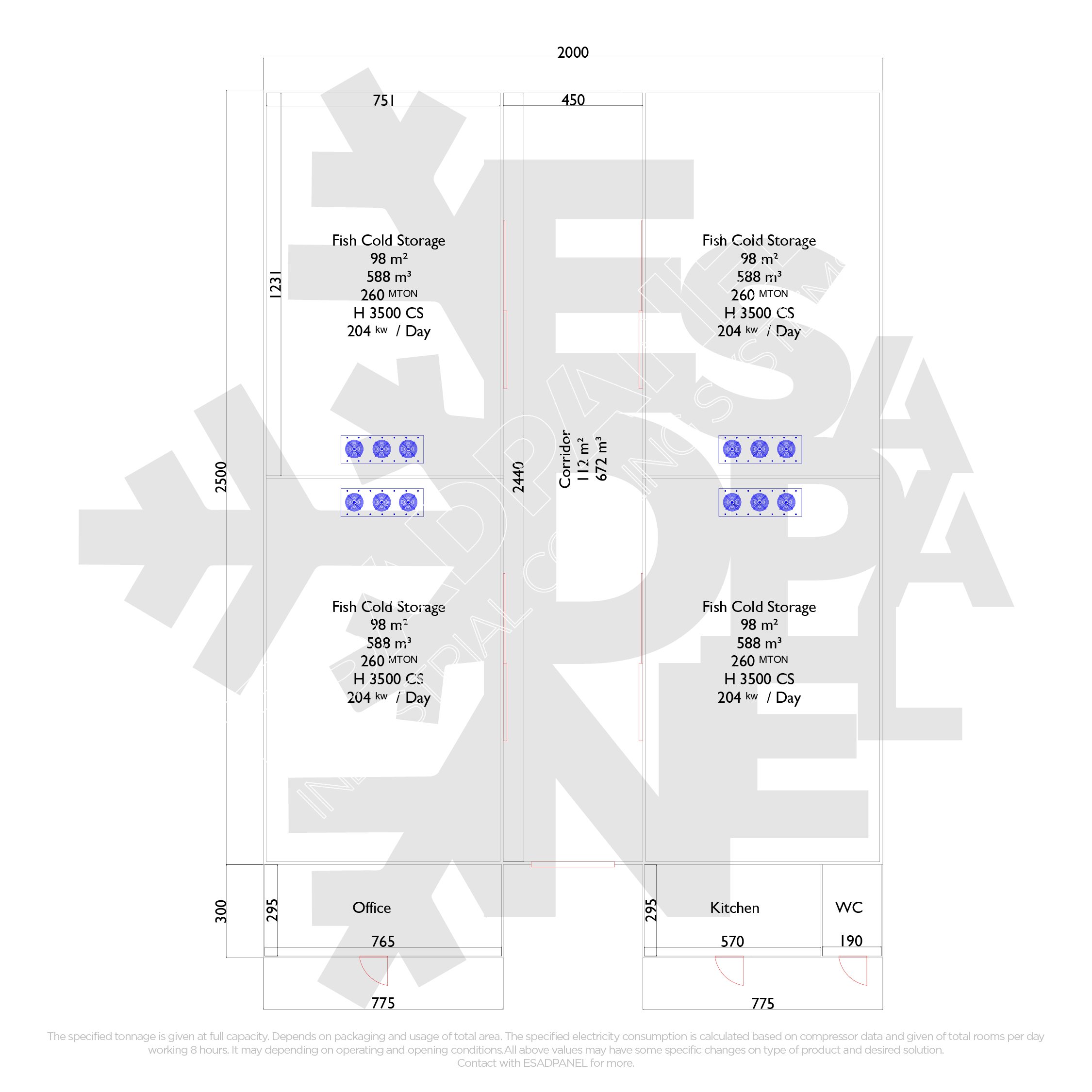 Fish Storage 7 500m2 fish storage, Fish storage ,fish cold room, fish cold storage