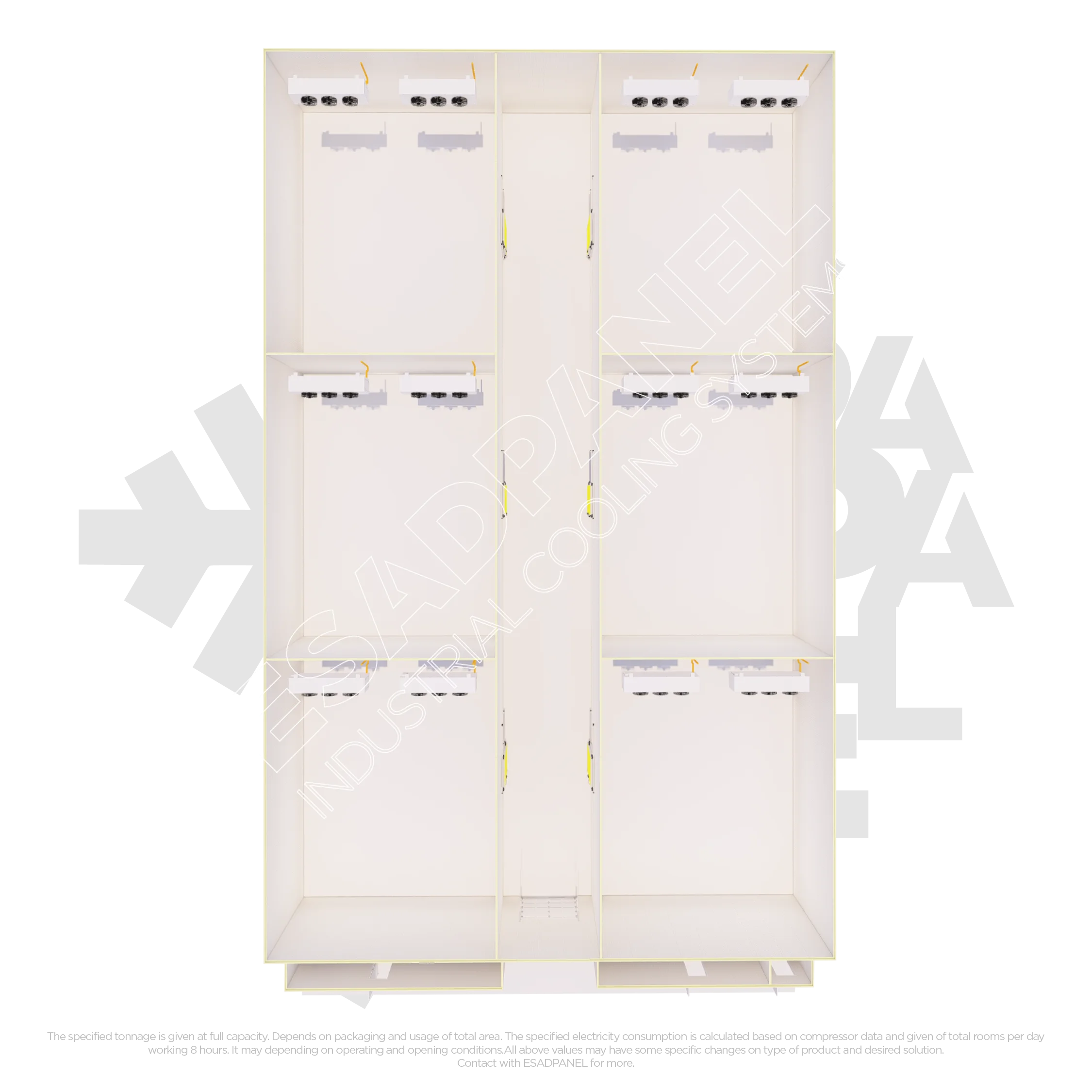 Fish Storage 16 apple cold room 2d drawings & 3d renders10