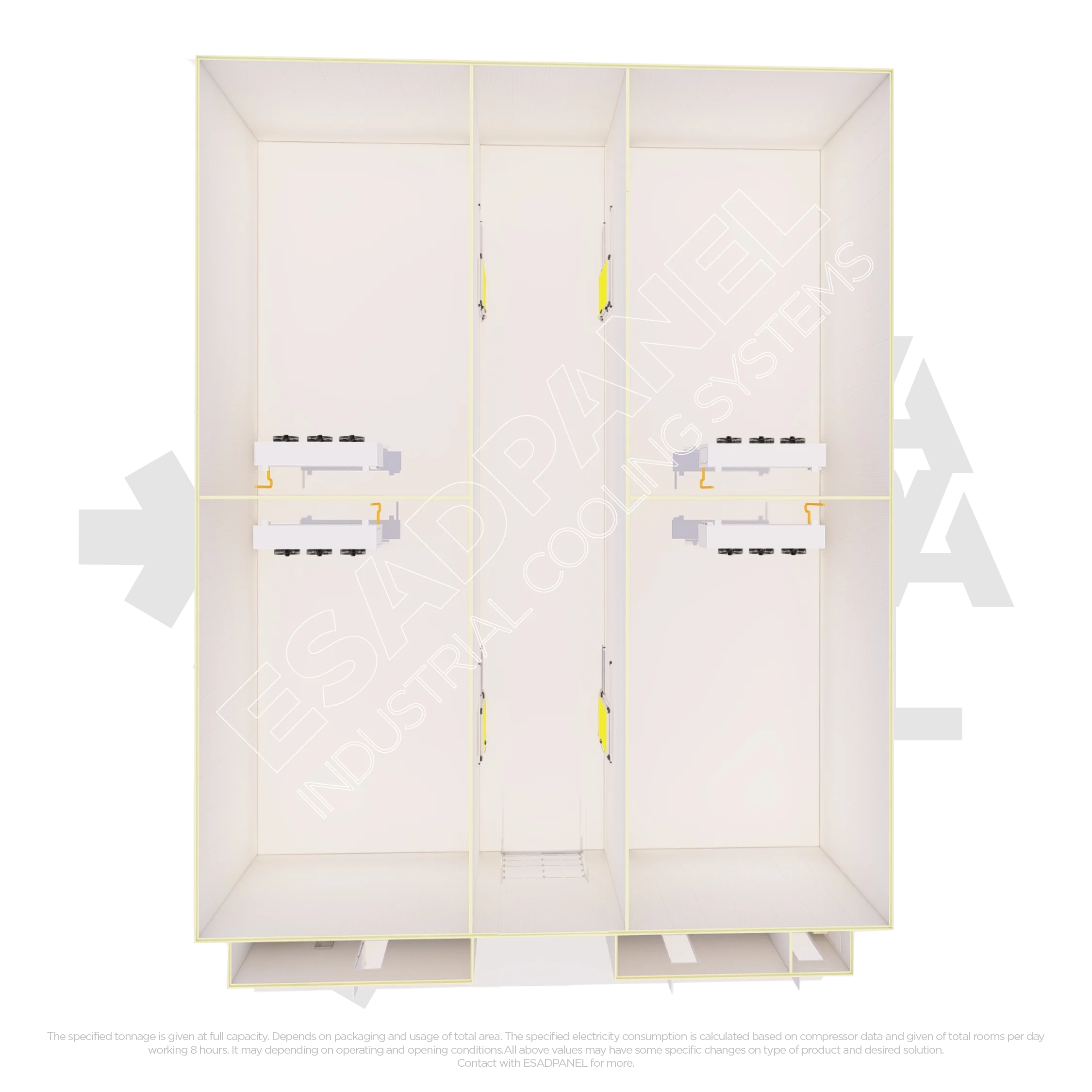 Fish Storage 11 apple cold room 2d drawings & 3d renders5