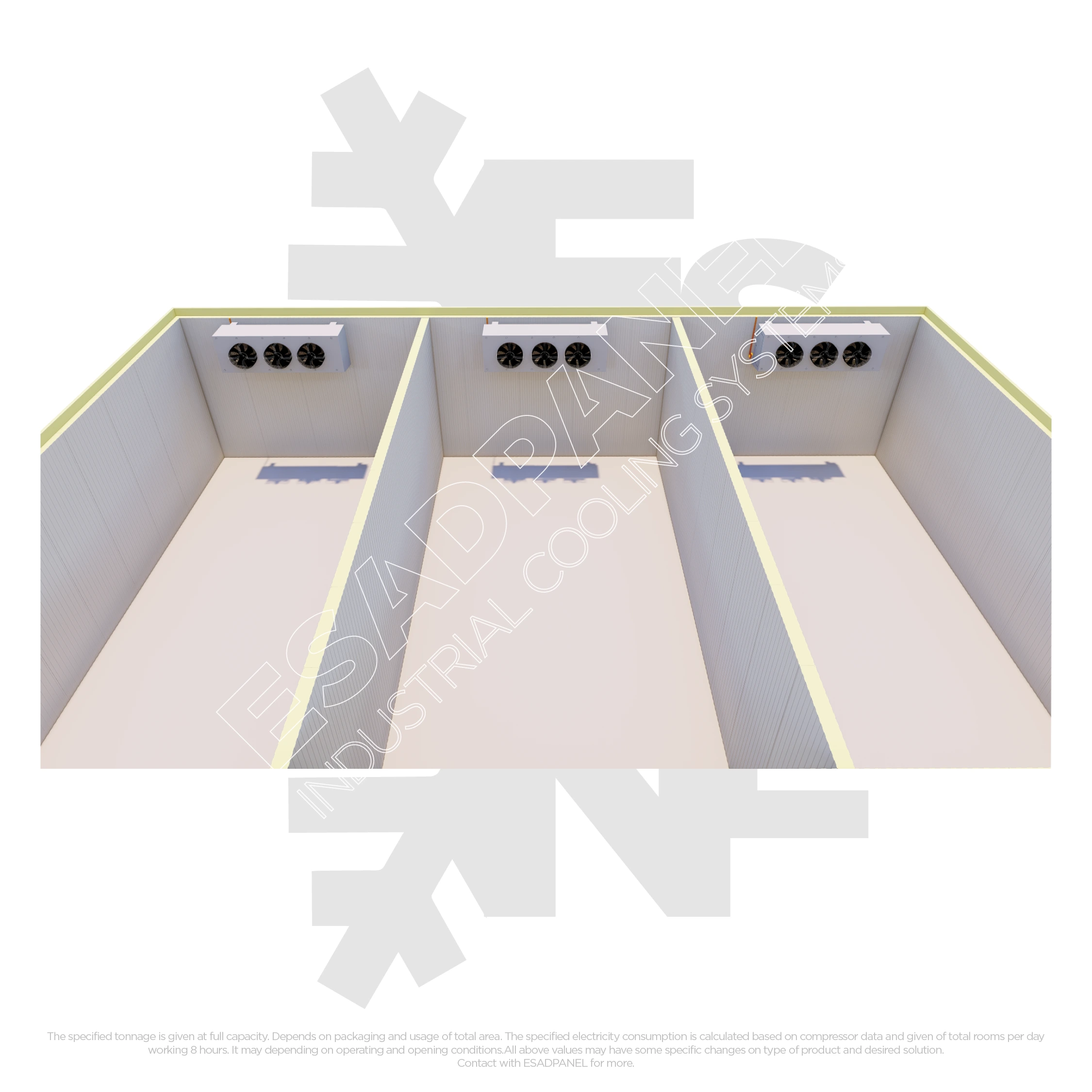 Ice Cream Cold Room 11 Esad Panel - Product Coom - 2D-3D2
