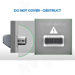 Pressure Balance Valves 14 Do not cover front of it.